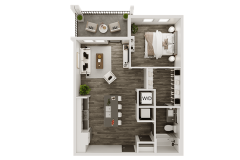 a1 floor plan  1 bedroom with 2 baths  129